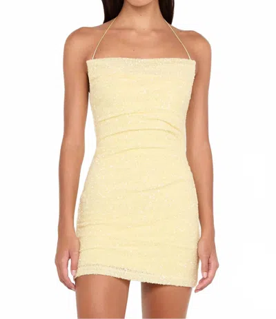 Bec & Bridge Aishya Asym Mini Dress In Butter In Yellow