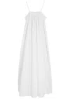 Bec & Bridge Aluca Pintuck Cotton-poplin Maxi Dress In White