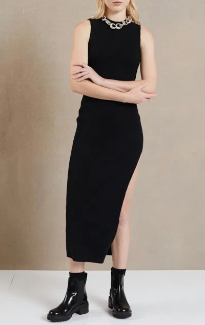 Bec & Bridge Anouk Knit Midi Dress In Black