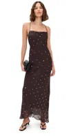 Bec & Bridge Arielle Slip Maxi Dress Dark Chocolate In Black