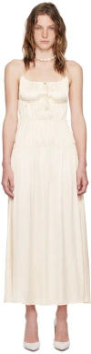 Bec & Bridge Beige Delphi Midi Dress In Ivory
