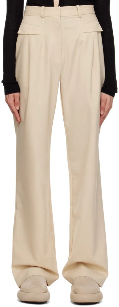 Bec & Bridge Beige Emmy Trousers In Bone