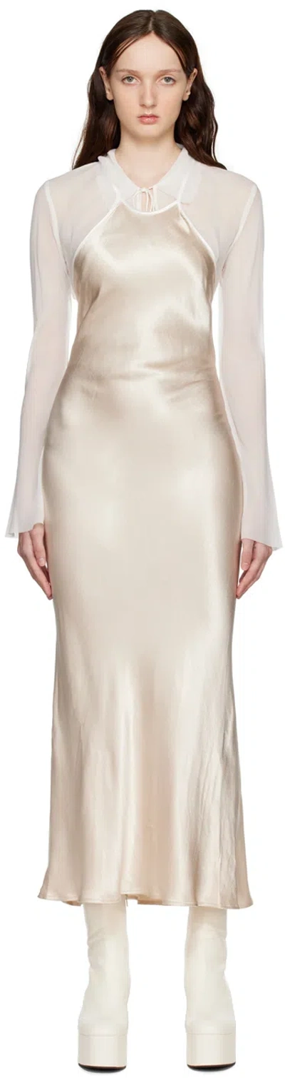 Bec & Bridge Beige Indi Maxi Dress In Sand/ivory