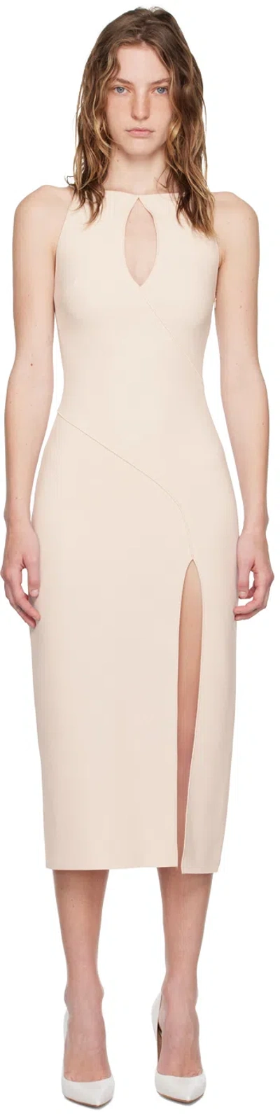 Bec & Bridge Beige Marielle Split Maxi Dress In Vanilla Bean