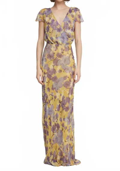 Bec & Bridge Bernadette Wrap Maxi Dress In Golden Violet In Multi