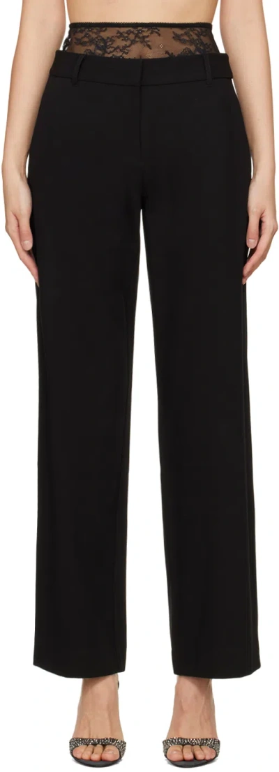 Bec & Bridge Black Jewel Trousers In Black/black