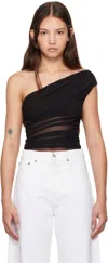Bec & Bridge Black Martha Asym Tank Top In Black