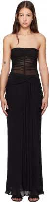 Bec & Bridge Black Noemi Strapless Maxi Dress In Black