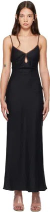 Bec & Bridge Black Ottilie Keyhole Maxi Dress In Black/chocolate