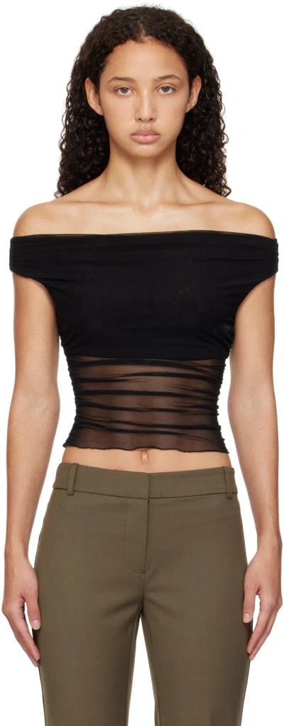 Bec & Bridge Black Pia Off Shoulder Tank Top