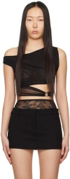 Bec & Bridge Black Whorl Tank Top In Black