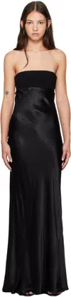 Bec & Bridge Black Zari Strapless Maxi Dress In Black