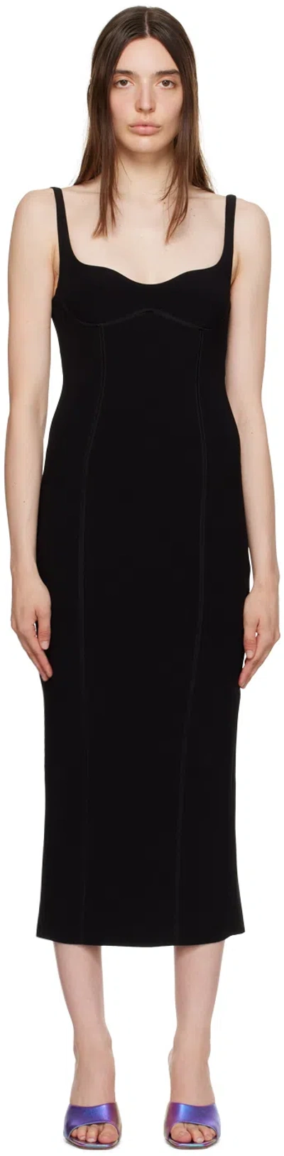 Bec & Bridge Zoey Stretch-cady Midi Dress In Black