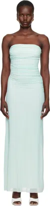Bec & Bridge Blue Alara Strapless Maxi Dress In Ocean Mist