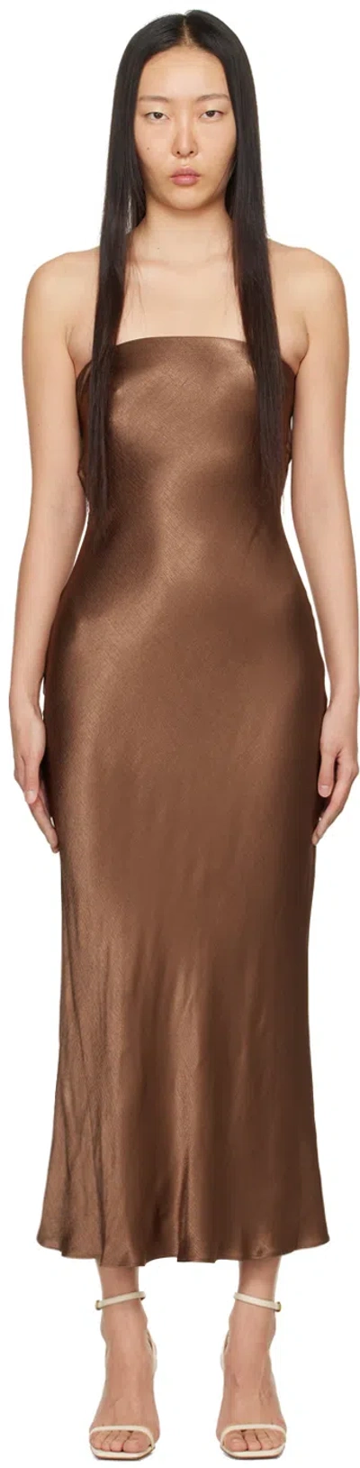 BEC & BRIDGE BROWN MOON DANCE MAXI DRESS