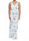 Bec & Bridge Corrine V Maxi Dress In Watercolor Floral In Multi