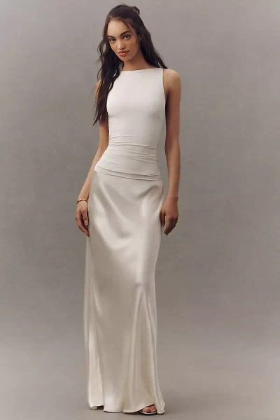 Bec & Bridge Cowl-neck Maxi Dress In White