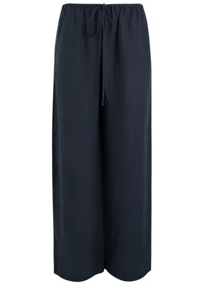 Bec & Bridge Elyce Wide-leg Linen Trousers In Blue