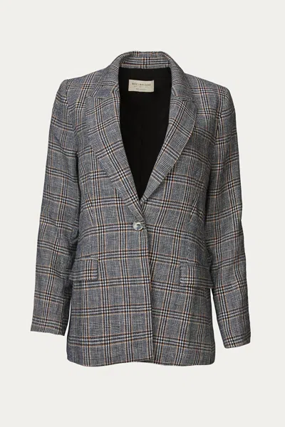 Bec & Bridge Garance Blazer In Blue Check In Gray