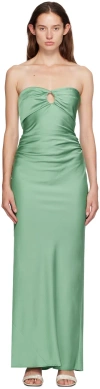 Bec & Bridge Green Emilia Strapless Maxi Dress In Green Apple