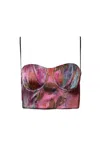 Bec & Bridge Irredescence Bodice Top In Lurex In Pink