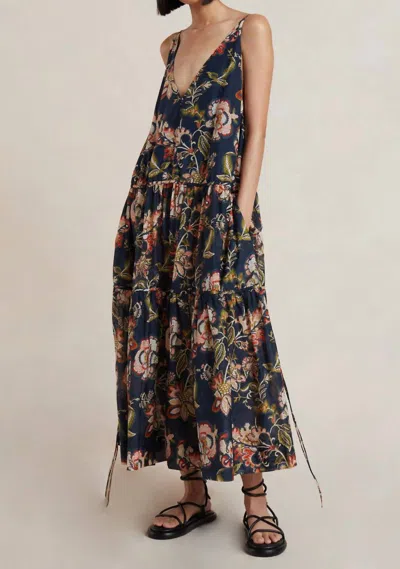 Bec & Bridge Lori Maxi Dress In Navy Floral In Blue