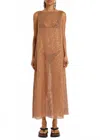 Bec & Bridge Margo Sequin-embellished Open-knit Maxi Dress In Camel In Brown