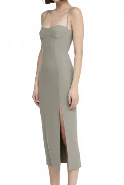 Bec & Bridge Maridol Midi Dress In Silver Sage In Gray
