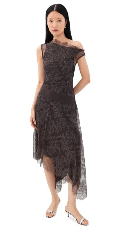 Bec & Bridge Marika Asymmetrical Dress Coffee