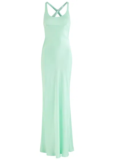Bec & Bridge Maxina Satin Maxi Dress In Mint