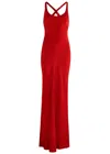 Bec & Bridge Maxina Satin Maxi Dress In Red