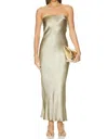 Bec & Bridge Moondance Strapless Dress In Sage In Multi
