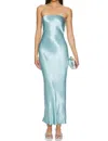 Bec & Bridge Moondance Strapless Maxi Dress In Sea Spray In Blue