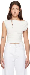 Bec & Bridge Off-white Odesse Boat Neck Top In White