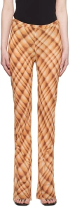 Bec & Bridge Orange Floria Trousers In Golden Hour Check