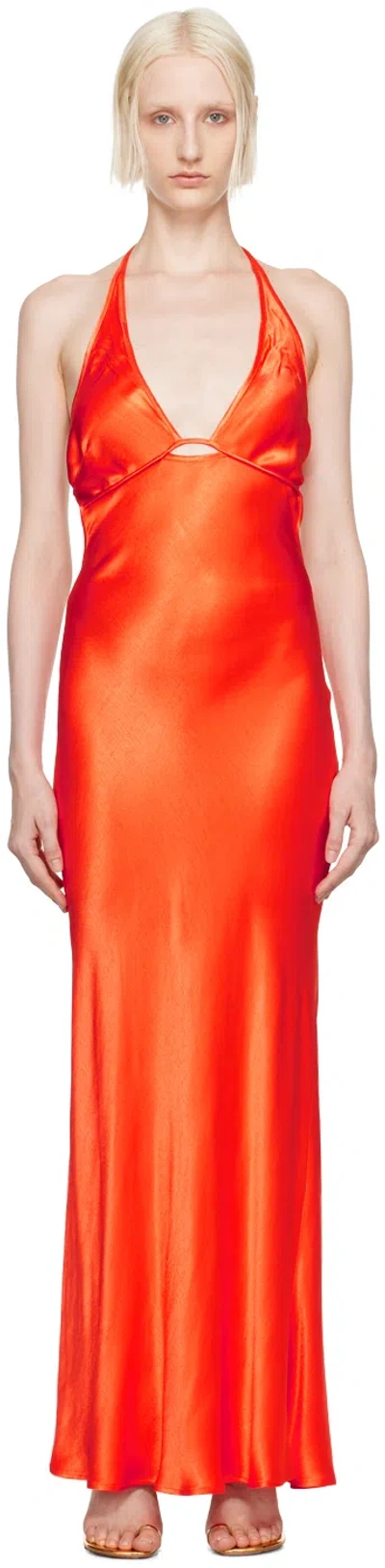 Bec & Bridge Orange Zariah Maxi Dress In Fire Red
