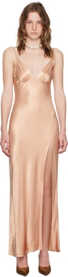 Bec & Bridge Pink Ren Split Maxi Dress In Rose Gold