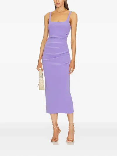 Bec & Bridge Karina Tuck Midi Dress In Grape In Purple