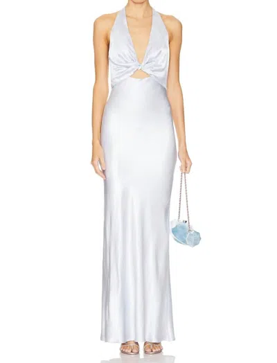 Bec & Bridge Sabia Twist Maxi Dress In Silver Blue