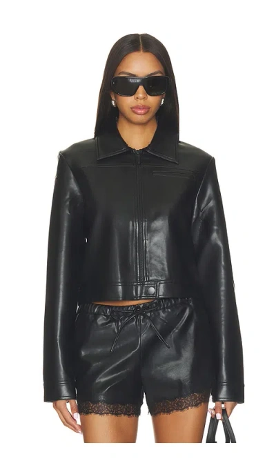 Bec & Bridge Saphira Cropped Jacket In Black