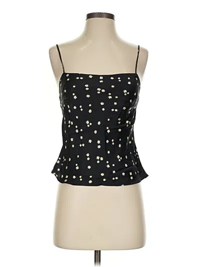 Pre-owned Bec & Bridge Sleeveless Silk Top Black Strapless Neckline Tops