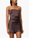 Bec & Bridge Symone Strapless Mini Dress In Dark Chocolate In Purple
