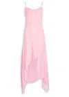 Bec & Bridge Tallis Asymmetric Chiffon Midi Dress In Pink