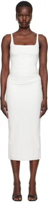Bec & Bridge White Aveline Tuck Midi Dress In White