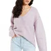 Bec & Bridge Willa Knit V-neck Jumper Sweater In Lavender In White