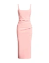 Bec & Bridge Woman Midi Dress Salmon Pink Size 2 Polyester, Elastane In Pink