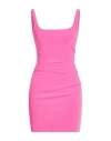 Bec & Bridge Woman Mini Dress Fuchsia Size 2 Polyester, Elastane In Pink