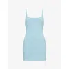 Bec & Bridge Womens Sea Spray Reina Open-back Stretch-woven Mini Dress In Blue