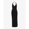 Bec & Bridge Womens Black Ariven Halterneck Stretch-woven Maxi Dress In Black