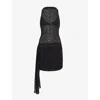Bec & Bridge Womens Black Chocolate Karla Polka-dot Stretch-mesh Mini Dress In Black
